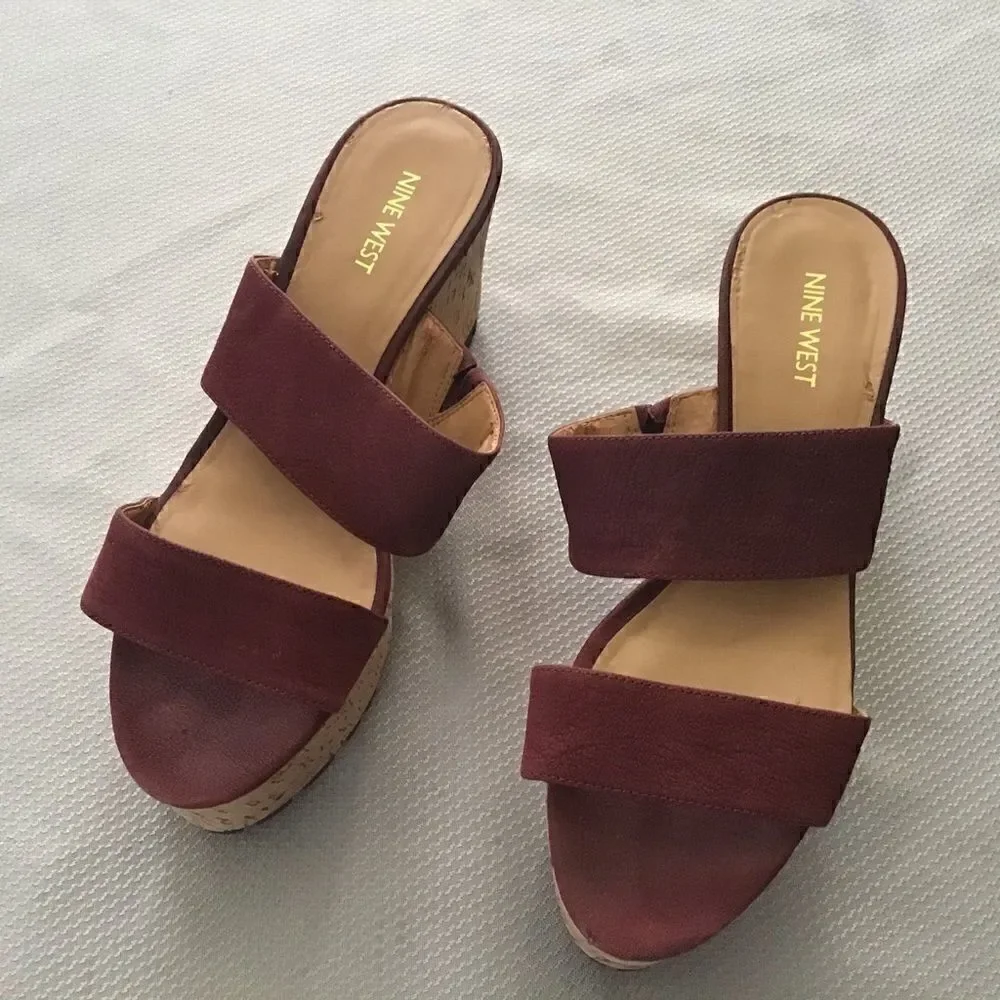 High fashion wedge heels by Nine West sz 9Med